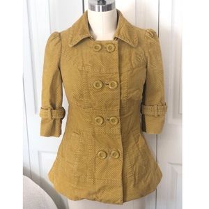 Anthropologie Elevenses Corduroy Marigold Jacket
